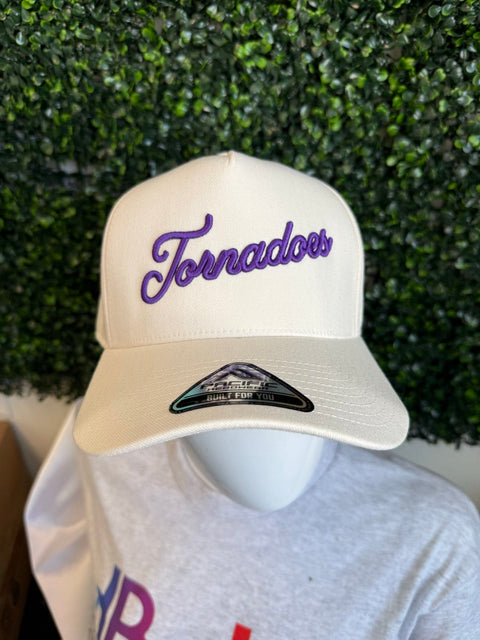 dBoldTees & DTF Transfers Tornadoes Snapback Hat - RR001 White