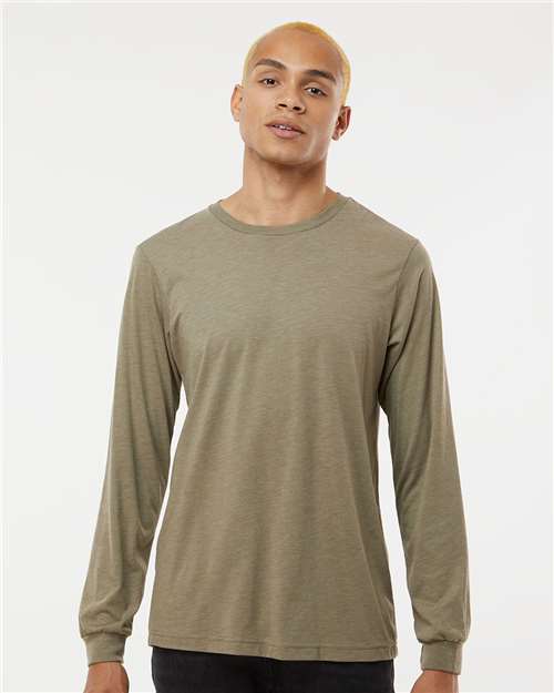 BELLA + CANVAS Triblend Long Sleeve Tee Olive Triblend / XS