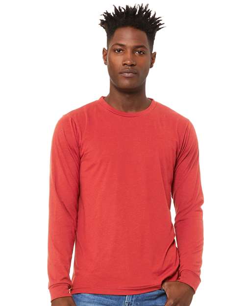 BELLA + CANVAS Triblend Long Sleeve Tee Red Triblend / XS