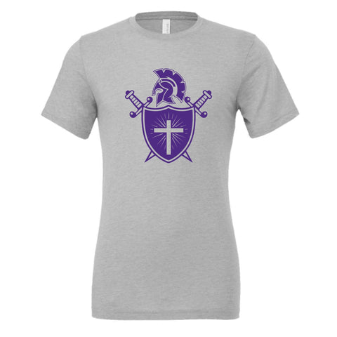 dBoldTees & DTF Transfers Visionway Shield Bella + Canvas T-Shirt  - FR013 Youth XS / Gray