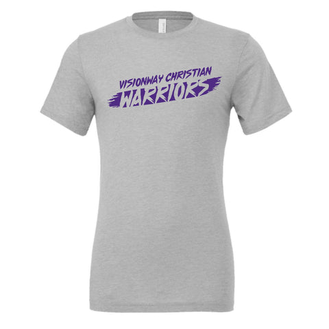dBoldTees & DTF Transfers Visionway Warriors Bella + Canvas T-Shirt  - FR013 Youth XS / Gray