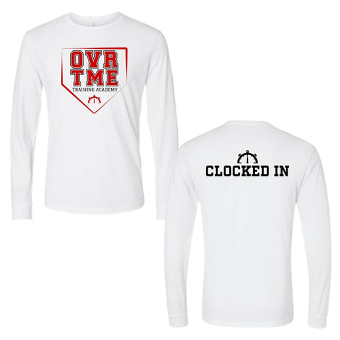 dBoldTees & DTF Transfers White OTA Plate Clocked In Garments - FR019 Youth XS / Next Level Long Sleeve