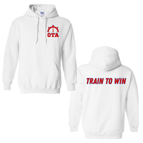 dBoldTees & DTF Transfers White OTA Train to Win Gildan Hooded Sweatshirt - FR012 2T