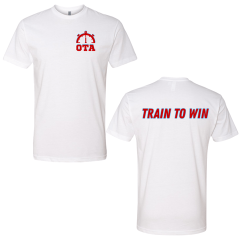 dBoldTees & DTF Transfers White OTA Train to Win Next Level T-Shirt - FR012 2T