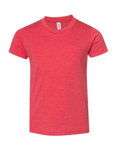 BELLA + CANVAS Youth CVC Jersey Tee Heather Red / S