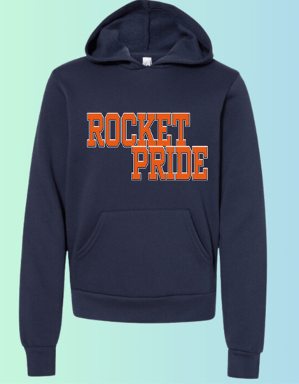 dBoldTees & DTF Transfers Youth Hoodie Rocket Pride Bella + Canvas 3719Y DS006 - RR001 Youth Small / Navy