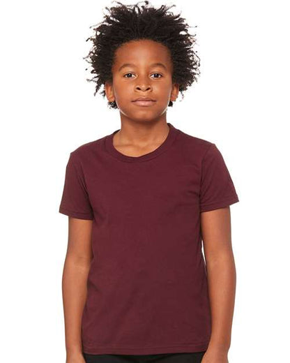 BELLA + CANVAS Youth Jersey Tee Maroon / S