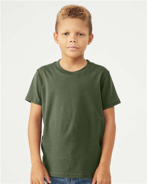 BELLA + CANVAS Youth Jersey Tee Military Green / S