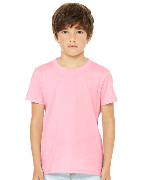 BELLA + CANVAS Youth Jersey Tee Pink / S