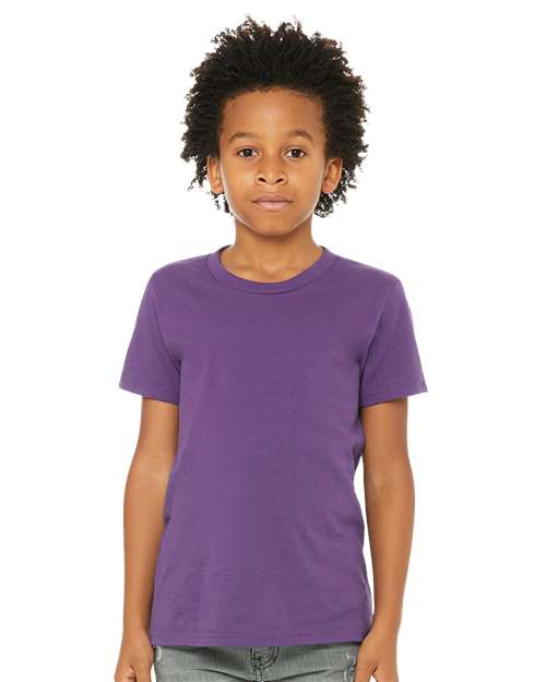 BELLA + CANVAS Youth Jersey Tee Royal Purple / S