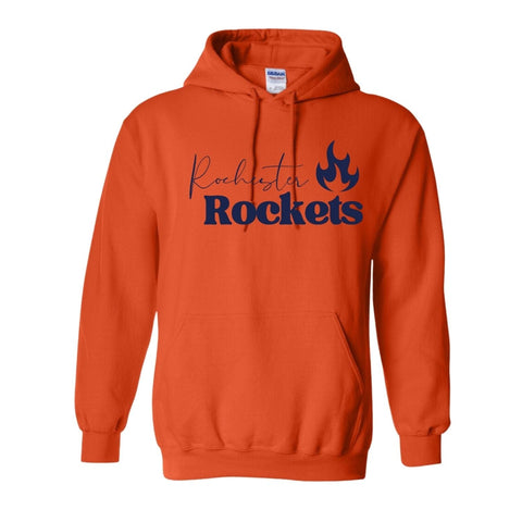 dBoldTees & DTF Transfers Youth Rochester Flame PTO Gildan Hooded Sweatshirt - FR008 Youth XS / Orange