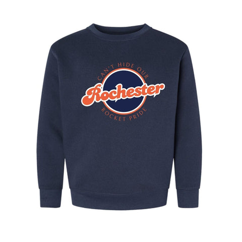 dBoldTees & DTF Transfers Youth Rocket Pride PTO LAT Crewneck Sweatshirt - FR008 Youth Small / Navy