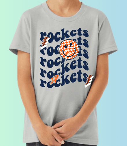 dBoldTees & DTF Transfers Youth T-Shirt Rochester Rockets Bella + Canvas 3001Y DS006 - RR001 Youth Small / Gray