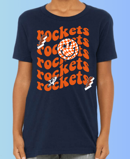 dBoldTees & DTF Transfers Youth T-Shirt Rochester Rockets Bella + Canvas 3001Y DS006 - RR001 Youth Small / Navy