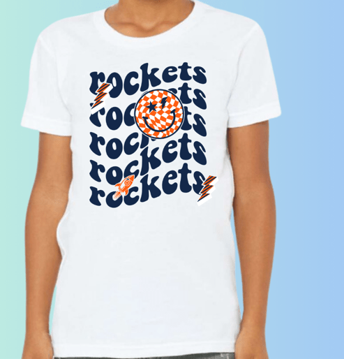dBoldTees & DTF Transfers Youth T-Shirt Rochester Rockets Bella + Canvas 3001Y DS006 - RR001 Youth Small / White