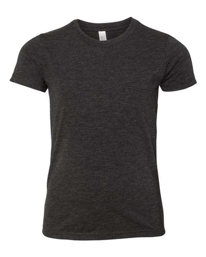 BELLA + CANVAS Youth Triblend Tee Charcoal Black Triblend / S