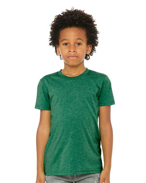 BELLA + CANVAS Youth Triblend Tee Kelly Triblend / S