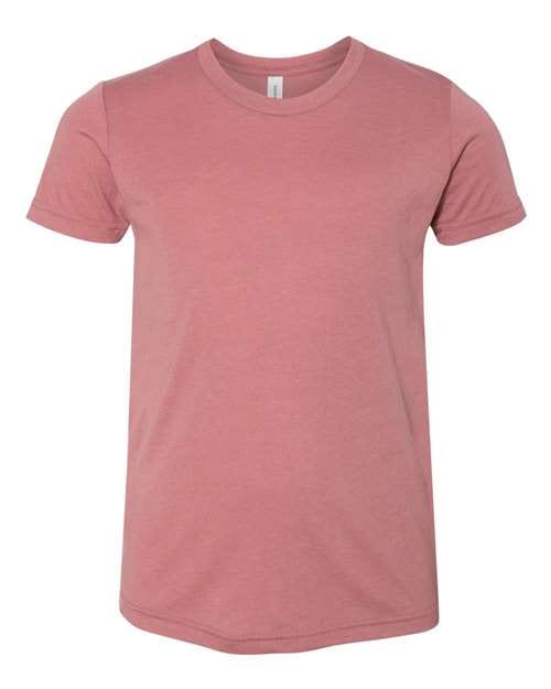 BELLA + CANVAS Youth Triblend Tee Mauve Triblend / S