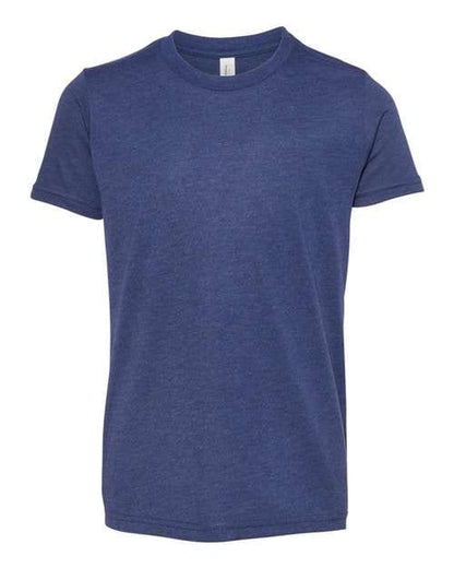BELLA + CANVAS Youth Triblend Tee Navy Triblend / S