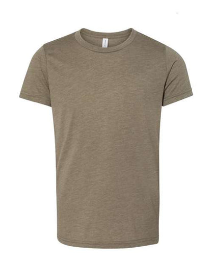 BELLA + CANVAS Youth Triblend Tee Olive Triblend / S