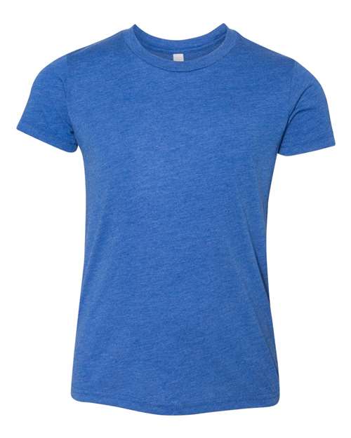 BELLA + CANVAS Youth Triblend Tee True Royal Triblend / S