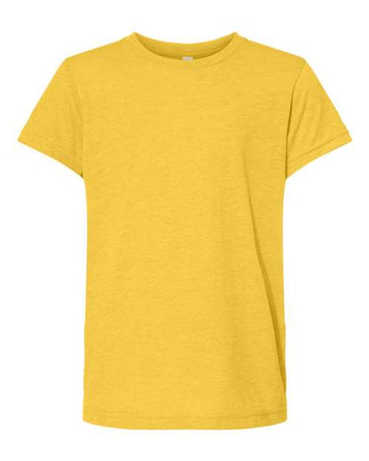 BELLA + CANVAS Youth Triblend Tee Yellow Gold Triblend / S