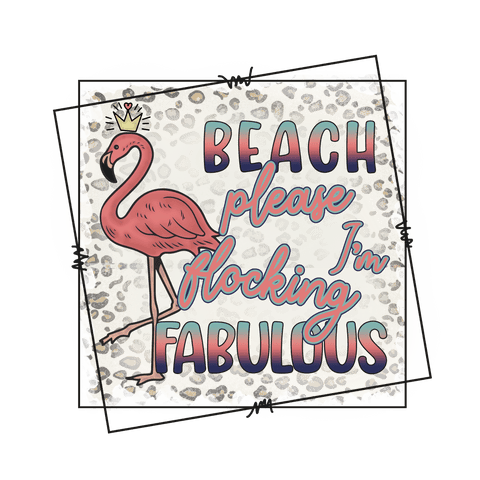 dBoldTees DTF Transfer DTF TRANSFER - 3902 Beach Please Flamingo