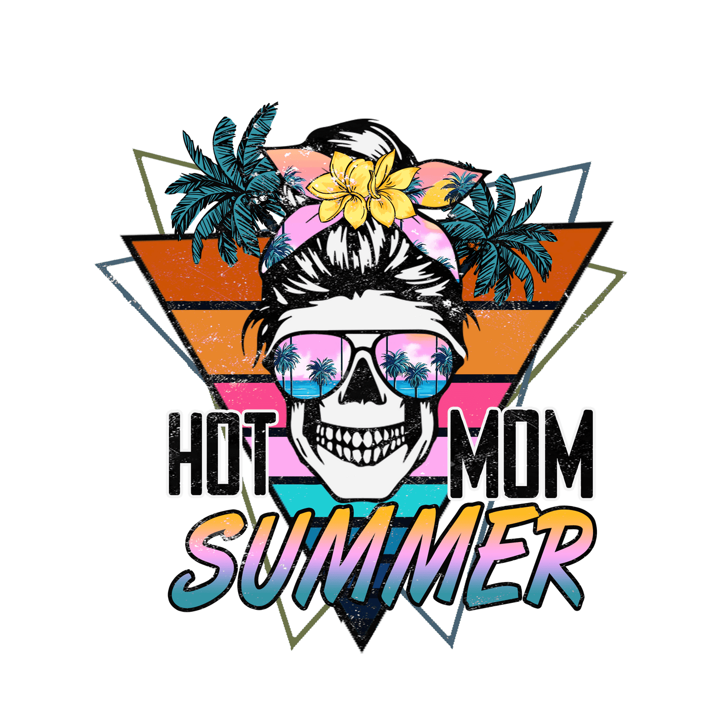 dBoldTees DTF Transfer DTF TRANSFER - 3905 Skull Hot Mom Summer