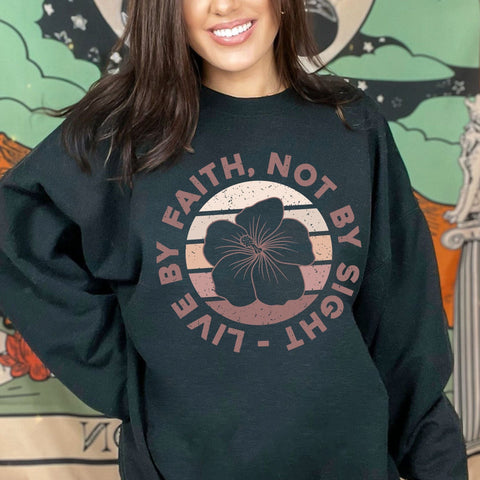 dBoldTees DTF Transfer DTF TRANSFER - 3955 Live By Faith Not By Sight Distressed