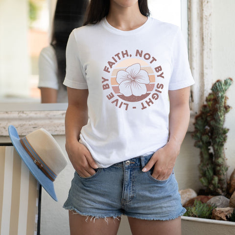 dBoldTees DTF Transfer DTF TRANSFER - 3955 Live By Faith Not By Sight Distressed