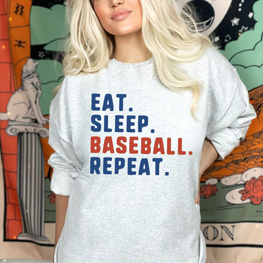 dBoldTees DTF Transfer DTF TRANSFER - 3980 Eat Sleep Baseball Repeat