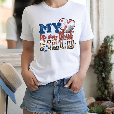dBoldTees DTF Transfer DTF TRANSFER - 3987 My <3 Is On That Field Distressed