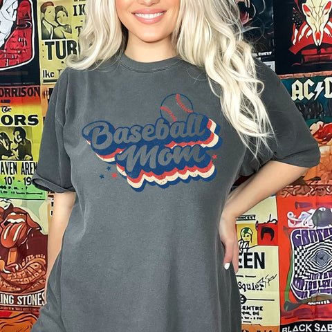 dBoldTees DTF Transfer DTF TRANSFER - 3988 Baseball Mom (Transparent Letters & Baseball)