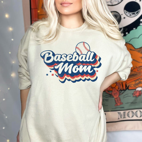dBoldTees DTF Transfer DTF TRANSFER - 3988 Baseball Mom (Transparent Letters & Baseball)