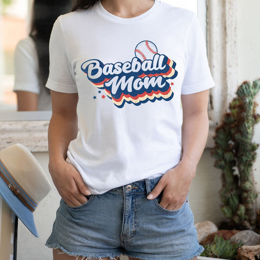 dBoldTees DTF Transfer DTF TRANSFER - 3988 Baseball Mom (Transparent Letters & Baseball)