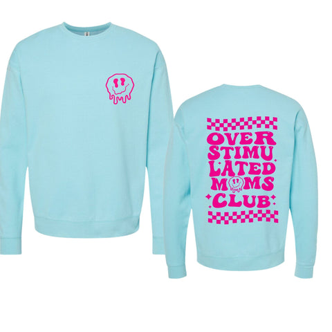 dBoldTees DTF Transfer DTF TRANSFER - 4015 Overstimulated Moms Club Set - Pink with checkered